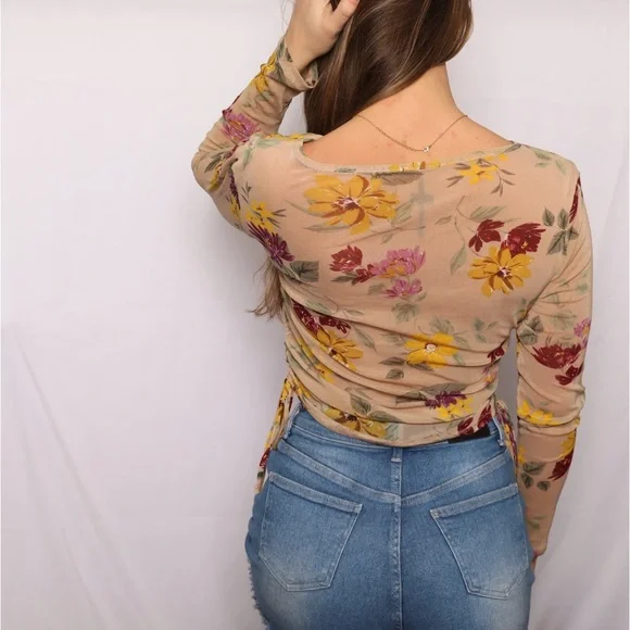 VICI Floral Mesh Top - Multicolor - Picture 3 of 3